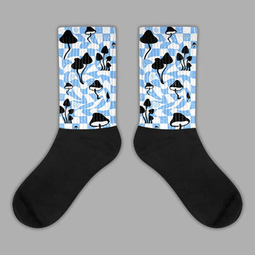 Jordan 9 Powder Blue DopeSkill Sublimated Socks Mushroom Graphic Streetwear