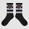 Bred Reimagined 4s DopeSkill Sublimated Socks Horizontal Stripes Graphic