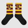 Dunk Yellow Bordeaux DopeSkill Sublimated Socks Horizontal Stripes Graphic Streetwear