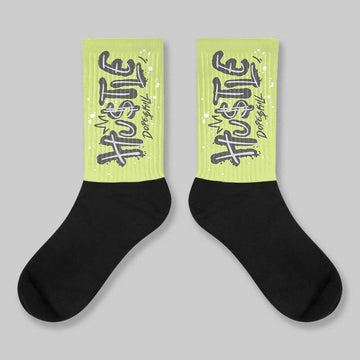 Light Lemon Twist 4s DopeSkill Sublimated Sock Hustle Graphic