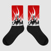 Jordan 1 Retro Low "Black Toe" DopeSkill Sublimated Socks FIRE Graphic Streetwear