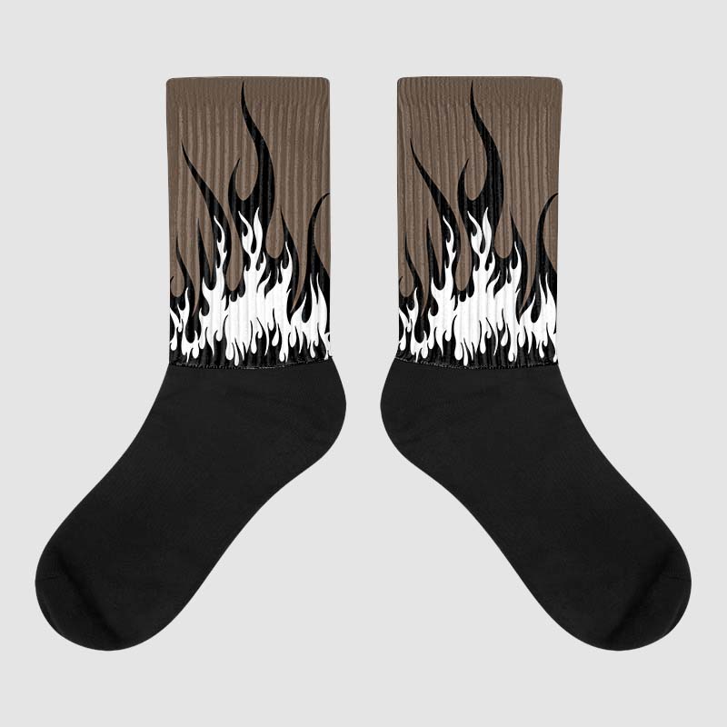 Jordan 1 Retro High OG Palomino DopeSkill Sublimated Socks FIRE Graphic Streetwear