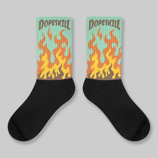 SB Dunk “Rodeo” DopeSkill Sublimated Sock FIRE Graphic