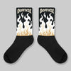 Reverse Metallic 5s DopeSkill Sublimated Socks FIRE Graphic