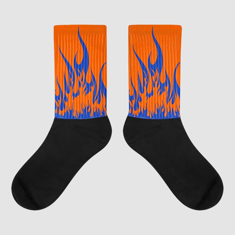 Dunk Low Futura Orange Blaze DopeSkill Sublimated Socks FIRE Graphic Streetwear