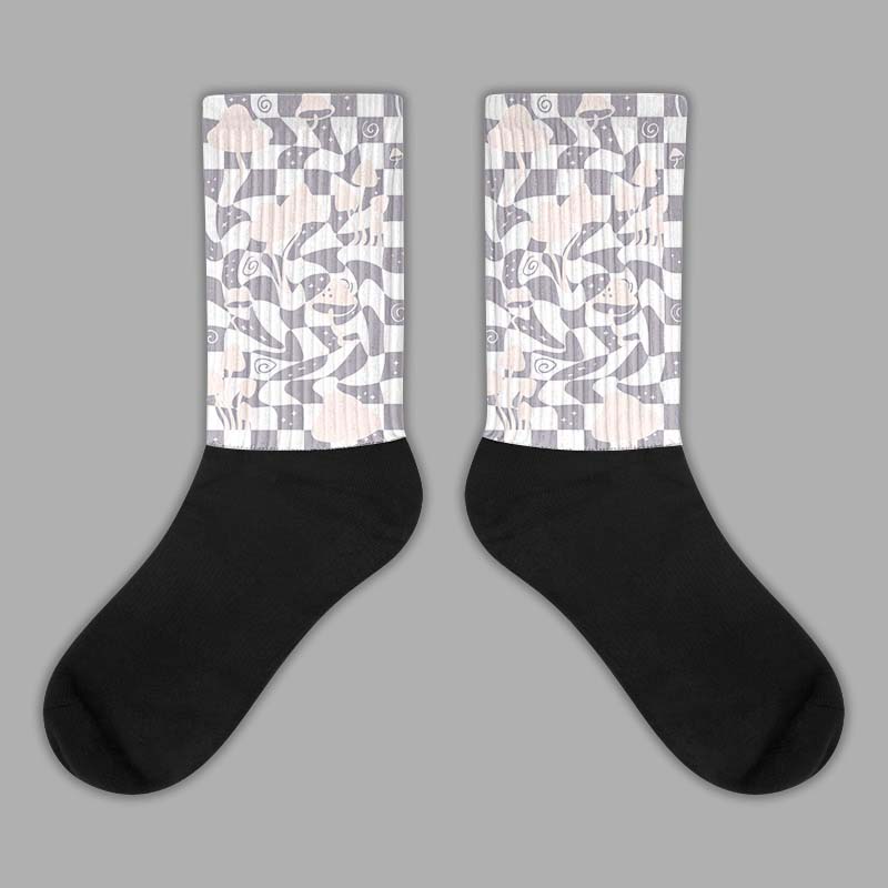 Jordan 2 Cement Grey DopeSkill Sublimated Socks Mushroom Graphic Streetwear