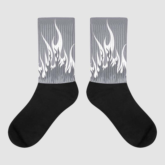 Jordan 14 Retro 'Stealth' DopeSkill Sublimated Socks FIRE Graphic Streetwear 