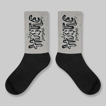 Cool Grey 9s DopeSkill Sublimated Sock Hustle Graphic