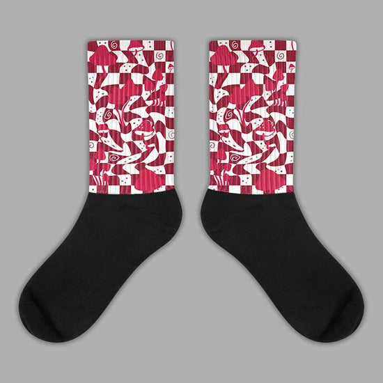 Jordan 1 Retro High '85 OG Metallic Burgundy DopeSkill Sublimated Socks Mushroom Graphic Streetwear