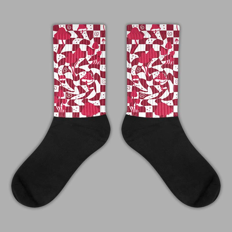 Jordan 1 Retro High '85 OG Metallic Burgundy DopeSkill Sublimated Socks Mushroom Graphic Streetwear