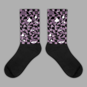 Jordan 2 “Mauve/Off-Noir” DopeSkill Sublimated Socks Mushroom Graphic Streetwear