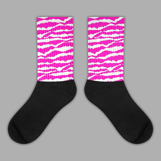 Dunk Low GS “Active Fuchsia” DopeSkill Sublimated Socks Abstract Tiger Graphic Streetwear