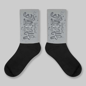 Wolf Grey 5s DopeSkill Sublimated Sock Hustle Graphic