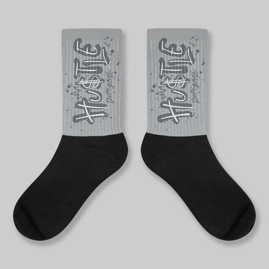 Wolf Grey 5s DopeSkill Sublimated Sock Hustle Graphic