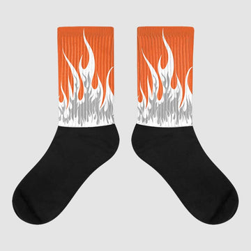 Jordan 3 Georgia Peach DopeSkill Sublimated Socks FIRE Graphic Streetwear