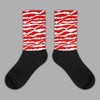 Jordan 4 Retro Red Cement DopeSkill Sublimated Socks Abstract Tiger Graphic Streetwear