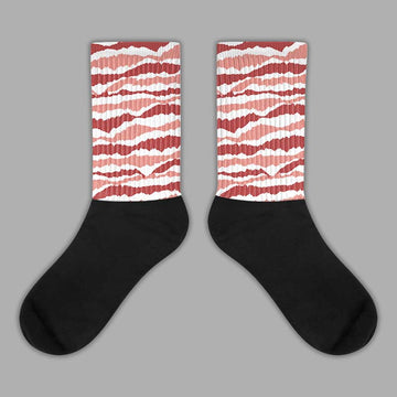 Jordan 13 “Dune Red” DopeSkill Sublimated Socks Abstract Tiger Graphic Streetwear