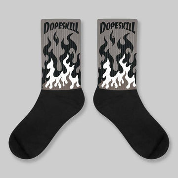 Cave Stone 4s DopeSkill Sublimated Sock FIRE Graphic