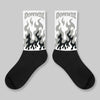 White Metallic 5s DopeSkill Sublimated Socks FIRE Graphic