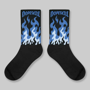 Awake NY x Racer Blue 5s DopeSkill Sublimated Sock FIRE Graphic