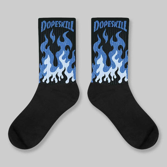 Awake NY x Racer Blue 5s DopeSkill Sublimated Sock FIRE Graphic