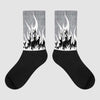 Jordan 1 Retro Low OG Black Cement DopeSkill Sublimated Socks FIRE Graphic Streetwear