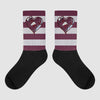 Jordan 5 Retro Burgundy (2023) DopeSkill Sublimated Socks Horizontal Stripes Graphic Streetwear