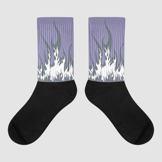 Jordan 5 Retro Low Indigo Haze DopeSkill Sublimated Socks FIRE Graphic Streetwear