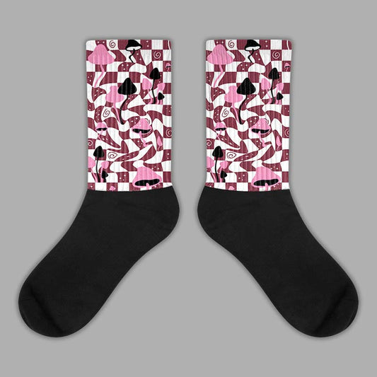 Jordan 1 Retro High OG “Team Red” DopeSkill Sublimated Socks Mushroom Graphic Streetwear