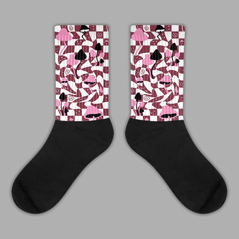 Jordan 1 Retro High OG “Team Red” DopeSkill Sublimated Socks Mushroom Graphic Streetwear