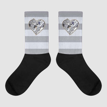 Jordan 4 Retro Frozen Moments DopeSkill Sublimated Socks Horizontal Stripes Graphic Streetwear