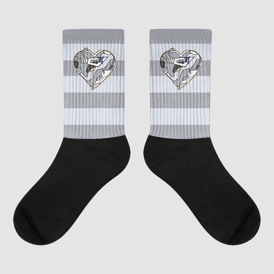 Jordan 4 Retro Frozen Moments DopeSkill Sublimated Socks Horizontal Stripes Graphic Streetwear