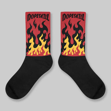 Golf “Last Shot” 14s DopeSkill Sublimated Sock FIRE Graphic