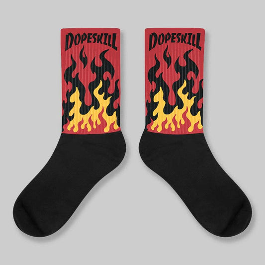 Golf “Last Shot” 14s DopeSkill Sublimated Sock FIRE Graphic