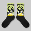 Luminous Green 5s DopeSkill Sublimated Sock FIRE Graphic