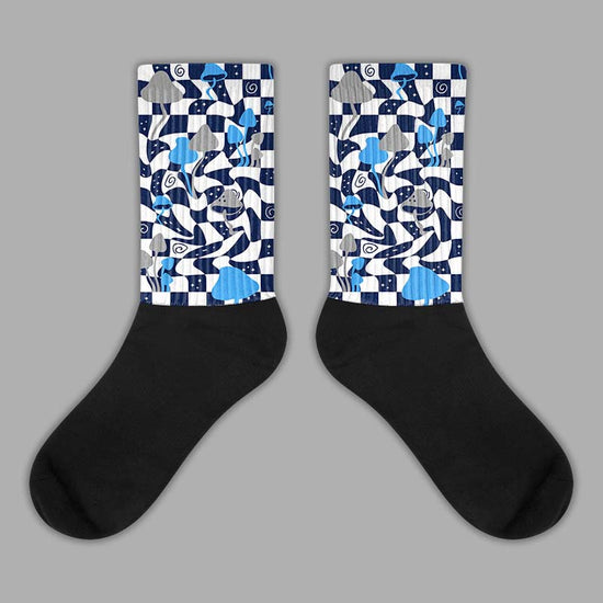 Jordan 3 "Midnight Navy" DopeSkill Sublimated Socks Mushroom Graphic Streetwear