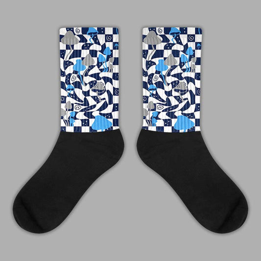 Jordan 3 "Midnight Navy" DopeSkill Sublimated Socks Mushroom Graphic Streetwear