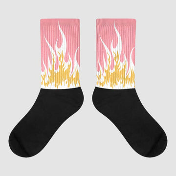 Jordan 3 GS “Red Stardust” DopeSkill Sublimated Socks FIRE Graphic Streetwear