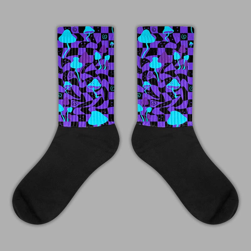 Jordan 6 "Aqua" DopeSkill Sublimated Socks Mushroom Graphic Streetwear