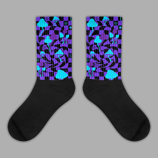 Jordan 6 "Aqua" DopeSkill Sublimated Socks Mushroom Graphic Streetwear