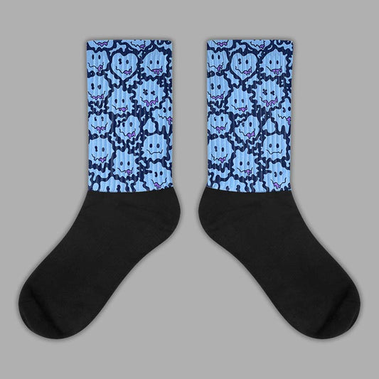 Jordan 5 SE “Georgetown” DopeSkill Sublimated Socks Slime Graphic Streetwear