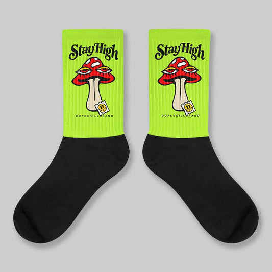 Neon Green Collection DopeSkill Sublimated Socks Stay High Graphic