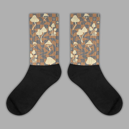 Jordan 6 WMNS Gore-Tex Brown Kelp DopeSkill Sublimated Socks Mushroom Graphic Streetwear