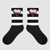Jordan 12 “Red Taxi” DopeSkill Sublimated Socks Horizontal Stripes Graphic Streetwear
