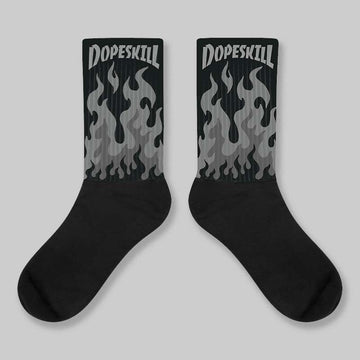 Black Cat 4s DopeSkill Sublimated Sock FIRE Graphic
