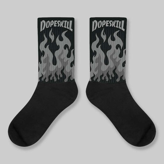 Black Cat 4s DopeSkill Sublimated Sock FIRE Graphic