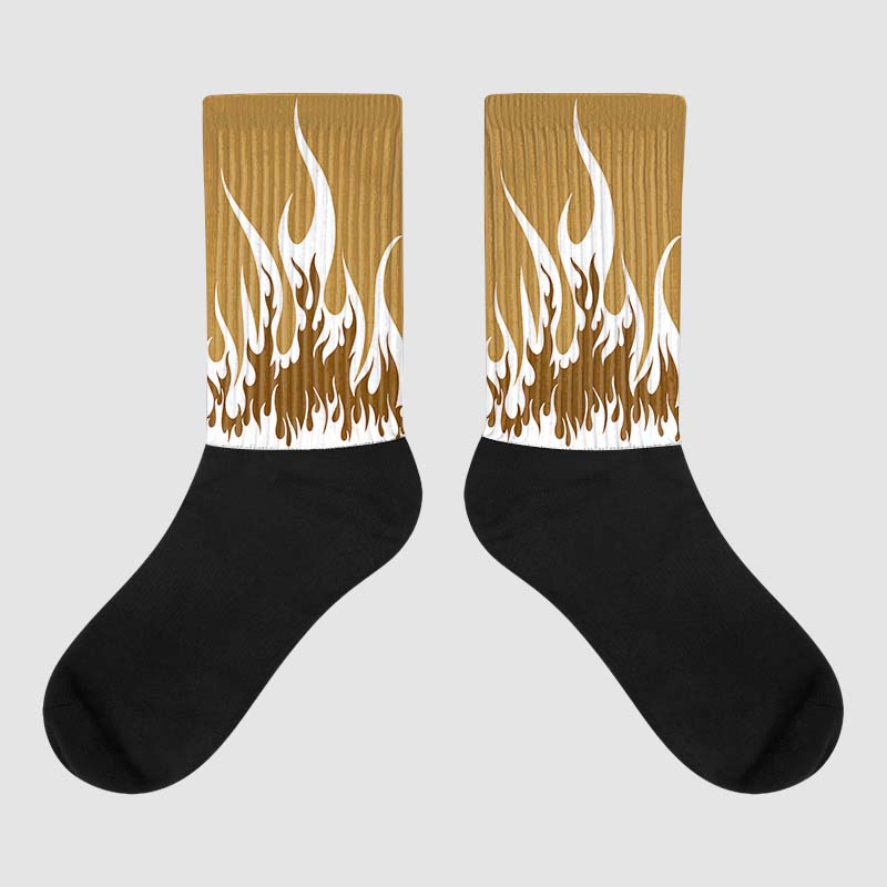 Jordan 13 Wheat 2023 DopeSkill Sublimated Socks FIRE Streetwear