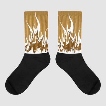 Jordan 13 Wheat 2023 DopeSkill Sublimated Socks FIRE Streetwear