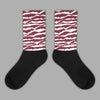 Jordan 1 Retro High OG “Team Red” DopeSkill Sublimated Socks Abstract Tiger Graphic Streetwear