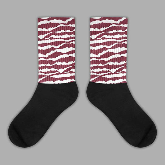 Jordan 1 Retro High OG “Team Red” DopeSkill Sublimated Socks Abstract Tiger Graphic Streetwear